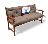 Beautissu Coussin Banc de Jardin Flair BR - Coussin Exterieur Jardin, terrasse, Balcon - Matelas Exterieur Confortable - 150x50x50 cm - Taupe