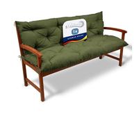 Beautissu Coussin Banc de Jardin Flair BR - Coussin Exterieur Jardin, terrasse, Balcon - Matelas Exterieur Confortable - 180x50x50 cm - Vert Olive