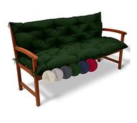Beautissu Coussin Banc de Jardin Matelas Exterieur Confortable terrasse | 120x50x50cm vert foncé balcon dossier rembourrage assise extérieure Flair BR