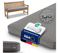 Beautissu Coussin Banc Extérieur & Interieur 110x40 cm - Coussin Banquette Moelleux Imperméabilisé pour Jardin, Terrasse & Balcon avec Housse Amovible - Lavable à 30 °C - Gris Clair - Calme BK