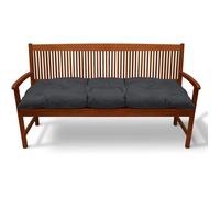 Beautissu Coussin banc Flair BK 150x50x10cm - Gris graphite - Coussin pour banc de jardin, terrasse, balcon