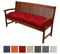 Beautissu Coussin banc Flair BK 180x50x10cm - Rouge - Coussin pour banc de jardin, terrasse, balcon - balancelle