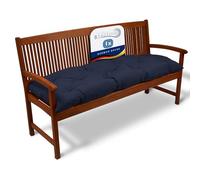 Beautissu Coussin Banc Flair BK - Extérieur pour Jardin, Terrasse, Balcon - Balancelle, Banquette - 120x50cm - Bleu Foncé