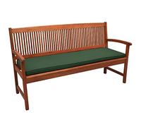 Beautissu Coussin Banc Jardin Loft BK Matelas extérieur pour terrasse, Balcon, véranda - 150x48x5 cm Vert foncé - Coussin Exterieur Jardin Confortable