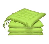 Beautissu Coussin Chaise Jardin Lea - Lot de 4 - Coussin Exterieur Confortable et épais - Idéal pour intérieur et extérieur - 40x40x5 cm - Vert Pomme
