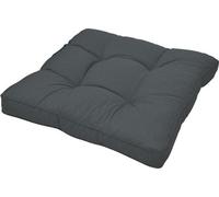 Beautissu Coussin de salon XLuna gris graphite - Coussin d'assise épais pour meubles de jardin - Garten Lounge Kissen 50x50x10 cm Palettkissen Set