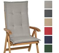 Beautissu Coussin dossier haut Loft HL 120x50x6cm Gris - Coussin chaise dossier haut - Coussin exterieur jardin
