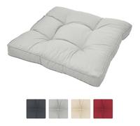 Beautissu Coussin extérieur imperméable Xluna 40x40x12cm - Gris clair - Pour Assise - Idéal pour extérieur jardin balcon