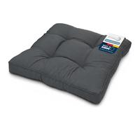 Beautissu Coussin extérieur Jardin Assise Coussin Chaise pour Balcon idéal | 60x60x10cm anthracite pour lounge intérieur galette xLuna