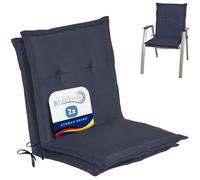 Beautissu Lot de 2 coussins pour dossier bas Loft NL, 100 x 50 x 6 cm, bleu foncé