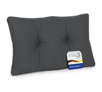 Beautissu Coussin extérieur Jardin Dossier Coussin Chaise pour Balcon idéal | 70x40x12cm anthracite pour lounge intérieur meubles rotin fauteuil xLuna