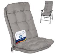 Beautissu Lot de 2 coussins pour fauteuils à dossier haut Flair HL, 120 x 50 x 8 cm, gris clair
