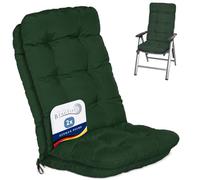 Beautissu Lot de 2 coussins pour fauteuils à dossier haut Flair HL, 120 x 50 x 8 cm, vert foncé