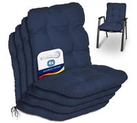 Beautissu Coussin Extérieur Jardin Set de 4 pour Chaise Fauteuil transat