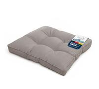 Beautissu Coussin Fauteuil Jardin Assise Lavable pour canapé Chaise Banc | 50x50x10cm gris clair résistant à l'eau anti-salissures déperlant extérieur balcon salon Terrasse lounge Flair LK
