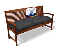 Beautissu Coussin pour bancs Flair BK 180 x 50 x 10 cm Confortable rembourré Banc de jardin / Balançoire Hollywood Gris