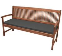 Beautissu Coussins de banc Base BK, 150x48x5cm, gris graphite