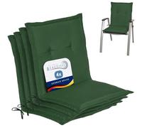 Beautissu Lot de 4 coussins pour fauteuils à dossier bas Loft NL, 100 x 50 x 6 cm, vert foncé