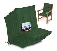 Beautissu Lot de 8 coussins pour fauteuils à dossier bas Loft NL, 100 x 50 x 6 cm, vert foncé