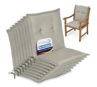 Beautissu Lot de 8 coussins pour fauteuils à dossier bas Loft NL, 100 x 50 x 6 cm, gris clair
