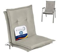 Beautissu Coussins de Jardin de Chaise Loft NL Gris Claire Set de 2-100x50x6cm - Coussin Exterieur Jardin épais & Confortable - Coussin Dossier Bas