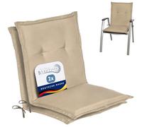 Beautissu Coussins de Jardin de Chaise Loft NL Nature Set de 2-100x50x6cm - Coussin Exterieur Jardin épais & Confortable - Coussin Dossier Bas
