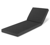 Beautissu Coussins pour chaise longue imperméables QD-RL, 190 x 60 cm, anthracite