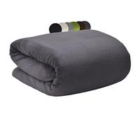 Beautissu Couverture Polaire Microfibres Couvre-lit Plaid jeté | 220x240cm anthracite doux confortable douillet de canapé Couvre Lit moelleux cocooning Aurelia