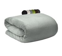 Beautissu Couverture Polaire Microfibres Couvre-lit Plaid jeté | 220x240cm gris clair doux confortable douillet de canapé Couvre Lit moelleux cocooning Aurelia