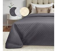 Beautissu Couvre lit 2 Personnes matelassé Respirant pour boxspring Grand