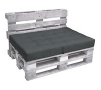 Beautissu ECO Elements 120x80x15cm - Gris graphite - Coussin d'assise pour Canapé Extérieur Euro Palette