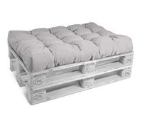 Beautissu ECO Style Coussin d'assise pour Canapé en Palette 120x80x15cm - Gris clair - Extérieur Euro Palette