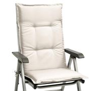 Beautissu Ensemble de chaises à dossier haut Base HL Coussins d'assise, 120x50x6cm Naturel