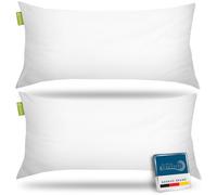 Beautissu Ensemble d'oreillers Moelleux synthétique Lavable Couture Coussin | 40x80cm 2x garnissage 450g convient aux personnes allergiques Oeko-TEX Intérieure microfibre oreiller matelassé BeauNuit NK