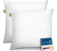 Beautissu Ensemble d'oreillers Moelleux synthétique Lavable Couture Coussin | 80x80cm 2x garnissage 800g convient aux personnes allergiques Oeko-TEX Intérieure microfibre oreiller matelassé BeauNuit UK
