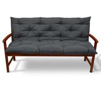 Beautissu Flair BR Coussins de banc gris graphite, 180 x 50 x 50 cm