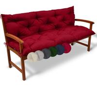 Beautissu Flair BR Coussins de banc rouges, 150 x 50 x 50 cm