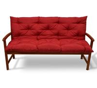 Beautissu Flair BR Coussins de banc rouges, 180 x 50 x 50 cm