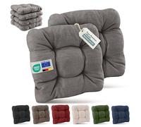 Beautissu Galette Chaise Jardin Exterieur Premium Set de 6 Coussin Siege | 40x40cm gris clair 8cm epaisseur robuste et resistant aux UV fauteuil terasse Extérieur Épaisseur Siège Résistant HighLux SK