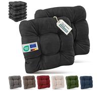 Beautissu Galette Chaise Jardin Exterieur Premium Set de 8 Coussin Siege | 40x40cm anthracite 8cm epaisseur robuste et resistant aux UV fauteuil terasse Extérieur Épaisseur Siège Résistant HighLux SK