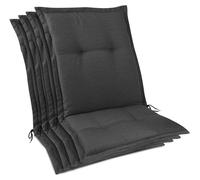 Beautissu HighLux NL, coussin bas, 105x50x7 cm, anthracite, lot de 4
