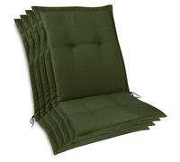 Beautissu HighLux NL, coussin bas, 105x50x7 cm, vert foncé, lot de 4