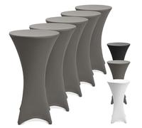 Beautissu Housse Table de Jardin Haute élastique Lot de 5 Mange Debout