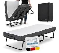 Beautissu lit d'appoint Pliant pour Adulte jusqu'à 200 kg sur roulettes