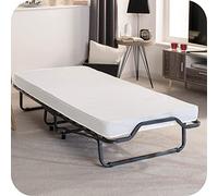 Beautissu lit Pliant avec Matelas Mousse Cadre Acier sommier Lattes