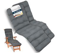 Beautissu 2X Matelas de plage confortable Deckchair, 200x50x8 cm, gris