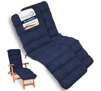 Beautissu 2X Matelas de plage confortable Deckchair, 200x50x8 cm, bleu