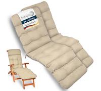 Beautissu 2X Matelas de plage confortable Deckchair, 200x50x8 cm, naturel