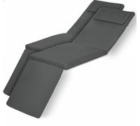 Beautissu Lot de 2 coussins de chaise longue de luxe LoftLux DC, 175 x 45 x 5 cm, gris graphite