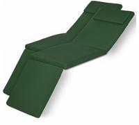 Beautissu Lot de 2 coussins de chaise longue de luxe LoftLux DC, 175 x 45 x 5 cm, vert